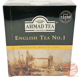 Ahmad London english tea No. 1, tagged tea bags, 100-count box (case of 24)