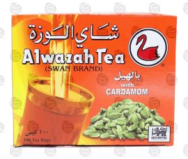 Alwazah cardamom flavor 100% pure ceylon tea, 2-gram bags 100ct Box